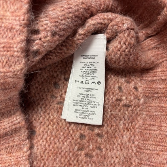 Women's XL Joie Lihui Wool /Alpaca /Nylon Sweater Tulip Pink NWT - Picture 4 of 9